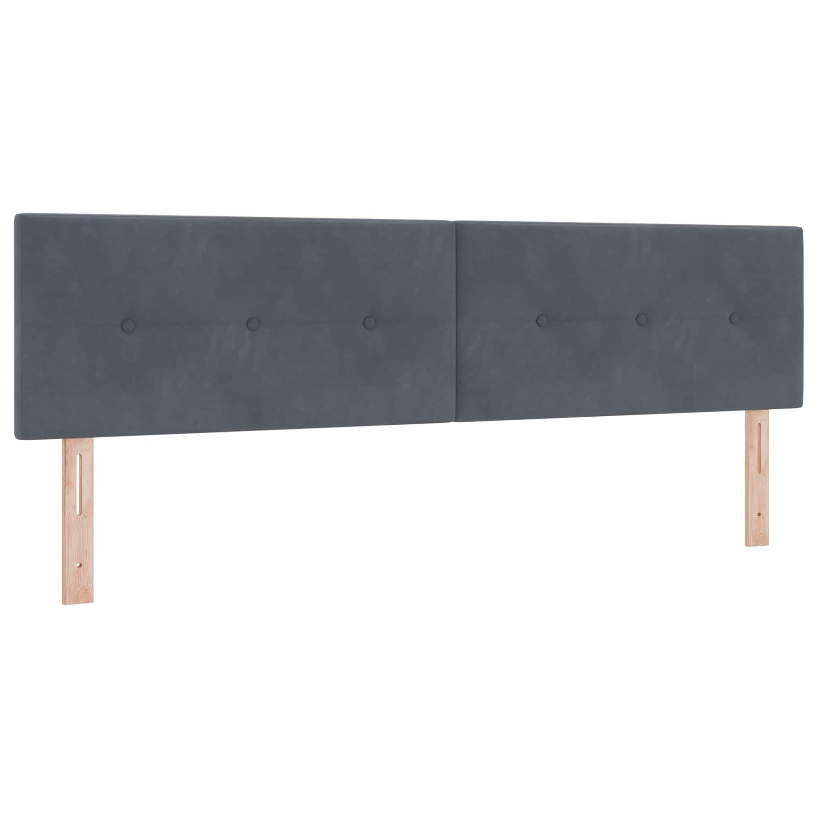 Tête de lit LED avec des lumières à LED Gris 180 cm Polyester