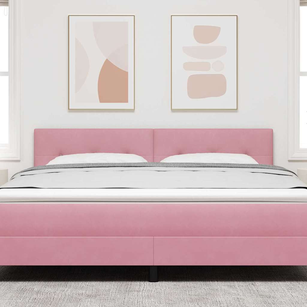 Tête de lit LED avec des lumières à LED Rose 180 cm Polyester - XIOS