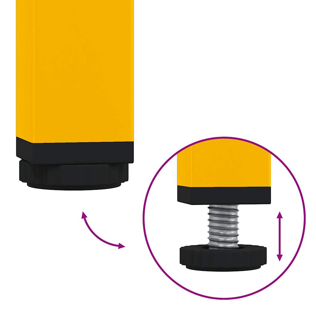 Meuble TV jaune moutarde 202x39x43,5 cm acier laminé à froid - XIOS