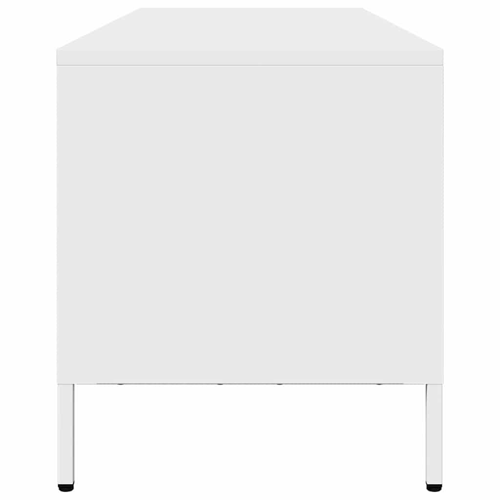 Meuble TV blanc 202x39x43,5 cm acier laminé à froid - XIOS