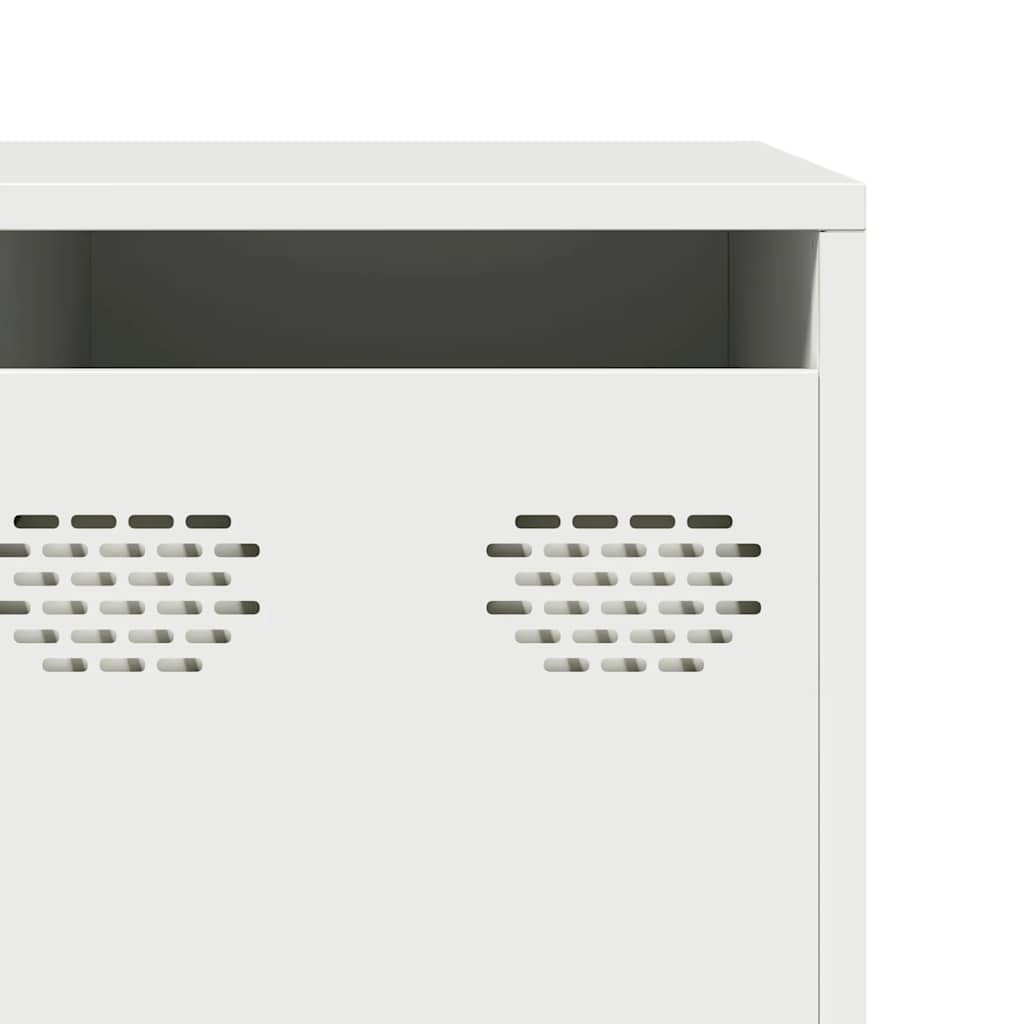 Meuble TV blanc 202x39x43,5 cm acier laminé à froid - XIOS