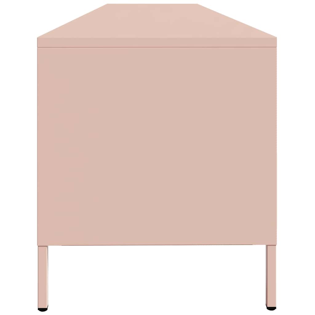Meuble TV rose 202x39x43,5 cm acier laminé à froid - XIOS