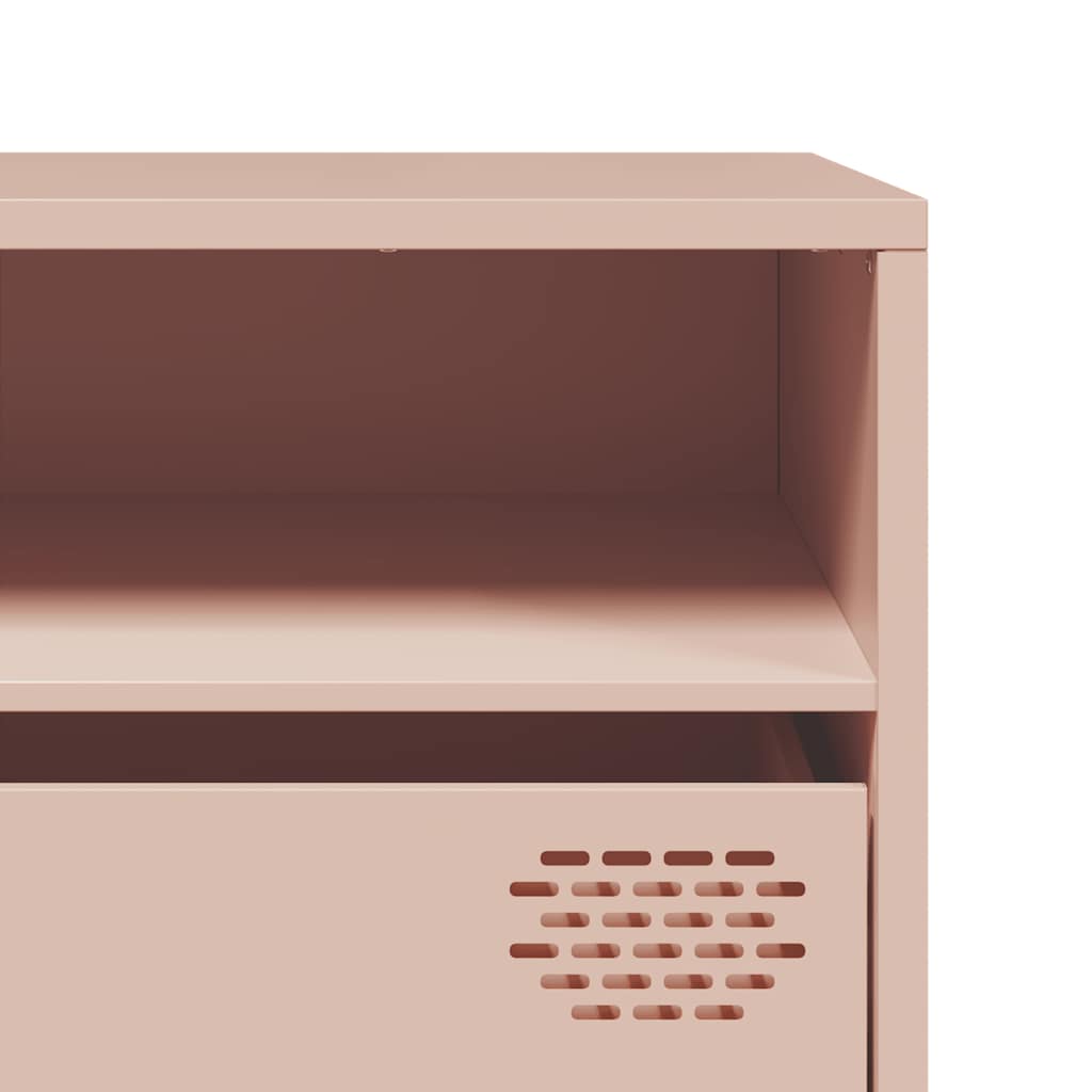 Meuble TV rose 202x39x43,5 cm acier laminé à froid - XIOS