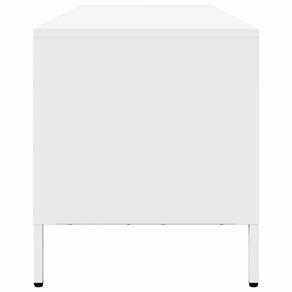 Meuble TV blanc 202x39x43,5 cm acier laminé à froid - XIOS