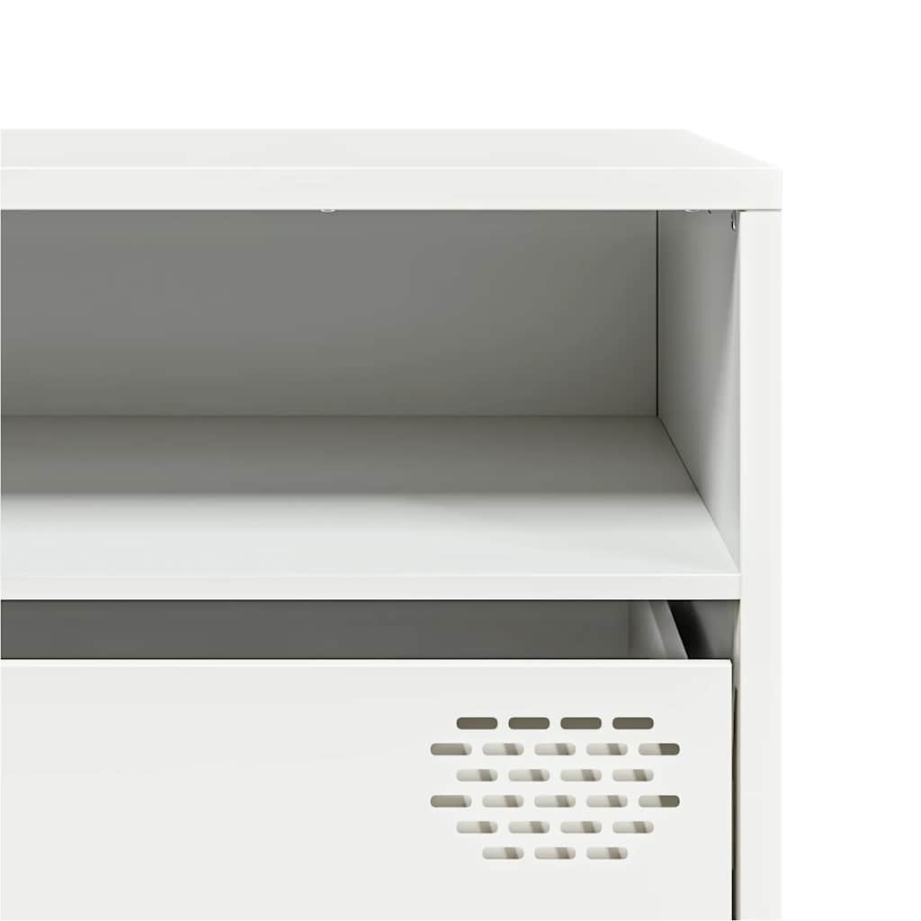 Meuble TV blanc 202x39x43,5 cm acier laminé à froid - XIOS