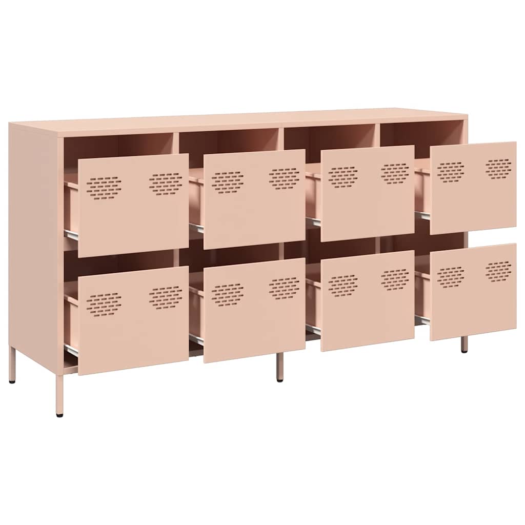 Buffet rose 135x39x73,5 cm acier laminé à froid - XIOS