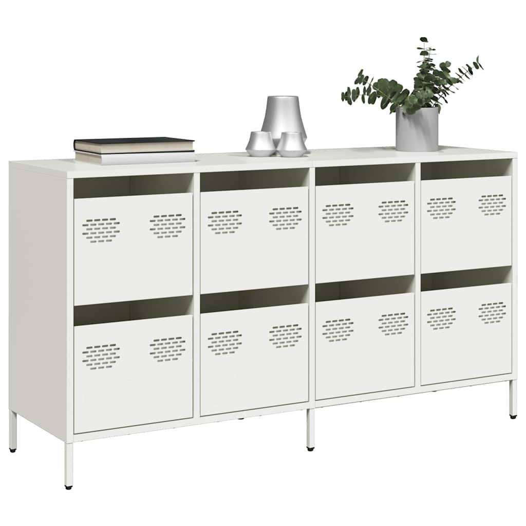 Buffet blanc 135x39x73,5 cm acier laminé à froid - XIOS