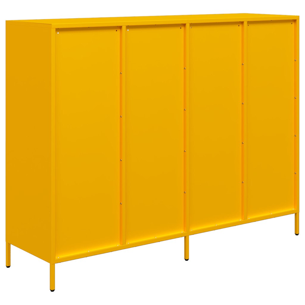 Buffet jaune moutarde 135x39x103,5 cm acier laminé à froid - XIOS
