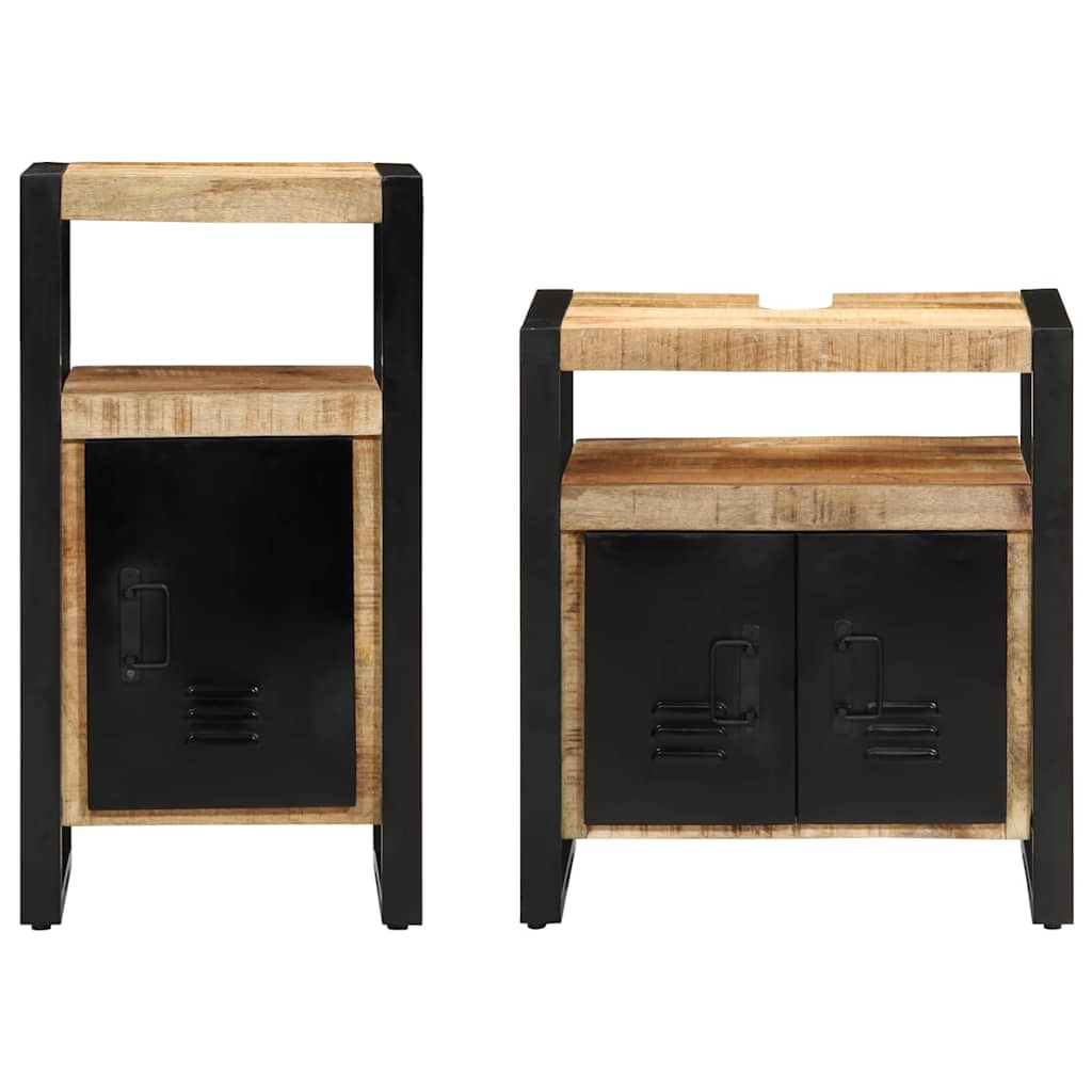 Ensemble de mobilier de salle de bain 2 pièces Marron