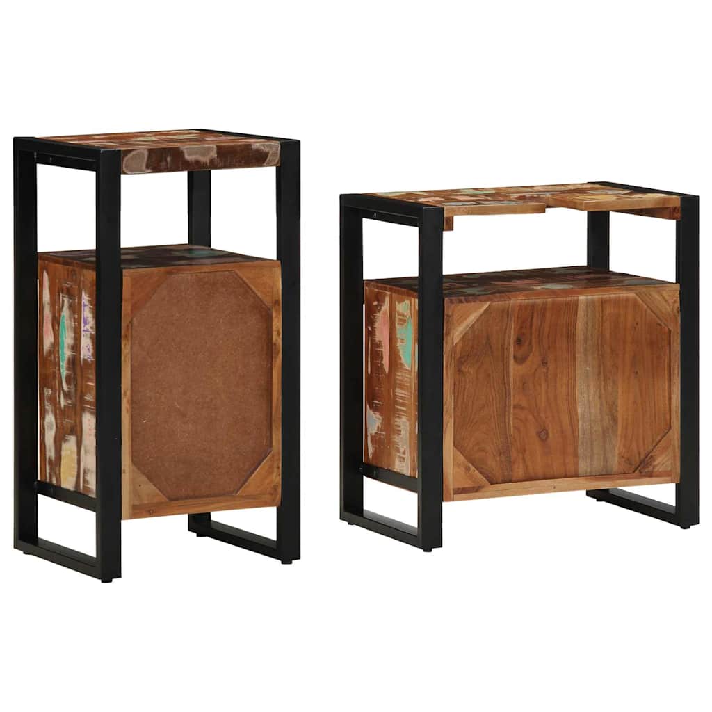 Ensemble de mobilier de salle de bain 2 pièces Marron
