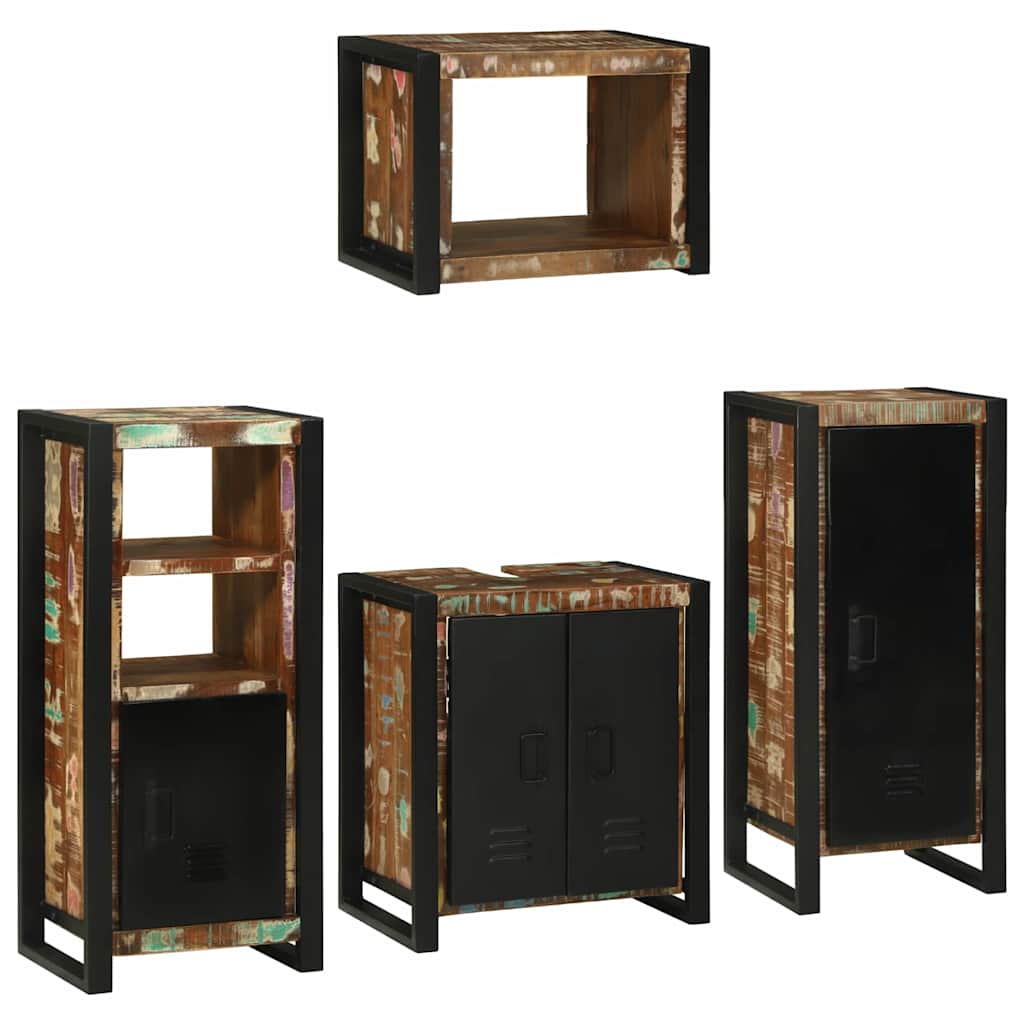 Ensemble de mobilier de salle de bain 4 pièces Multicolore