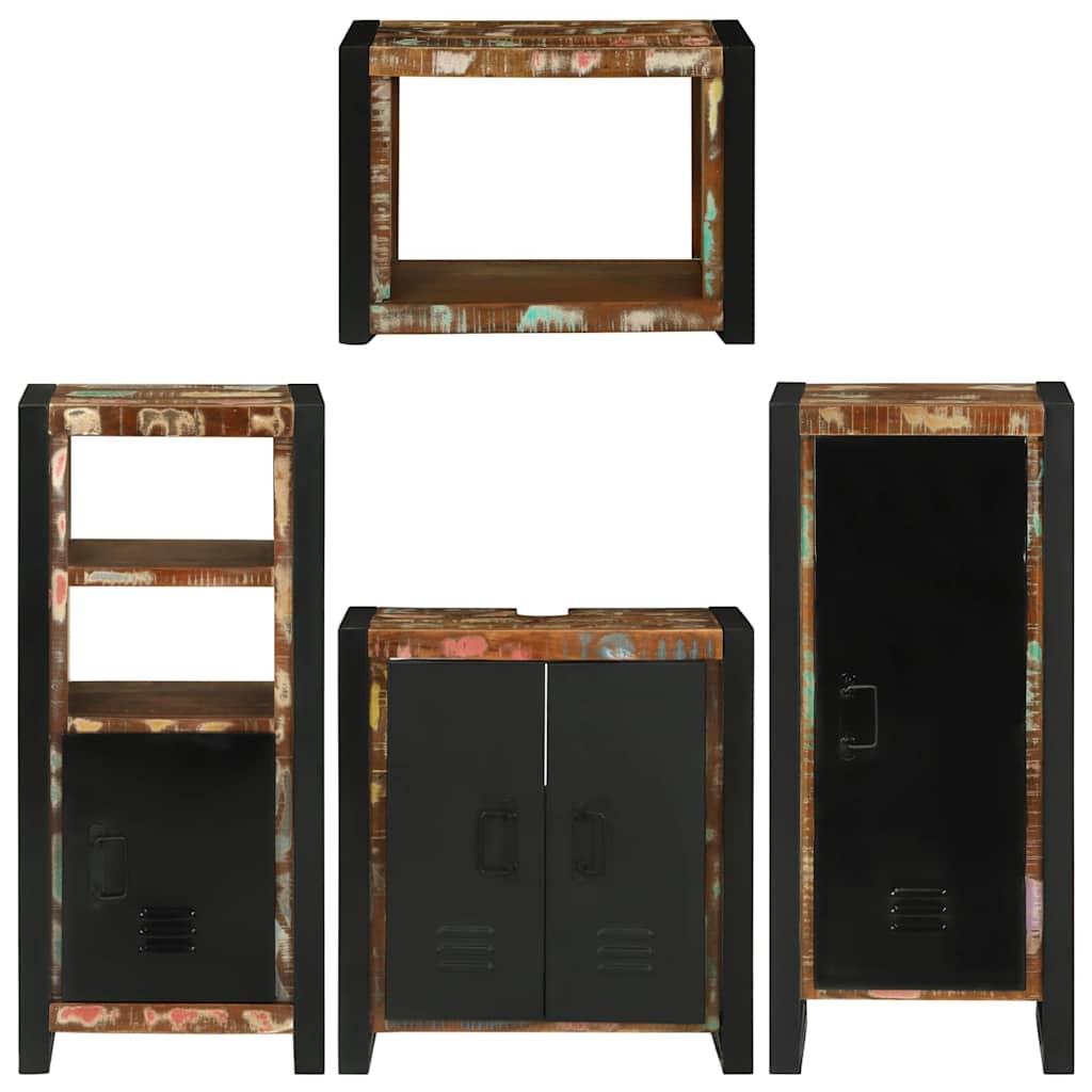 Ensemble de mobilier de salle de bain 4 pièces Multicolore