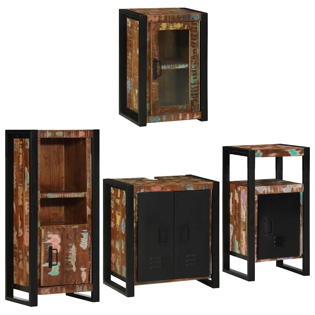 Ensemble de mobilier de salle de bain 4 pièces Multicolore