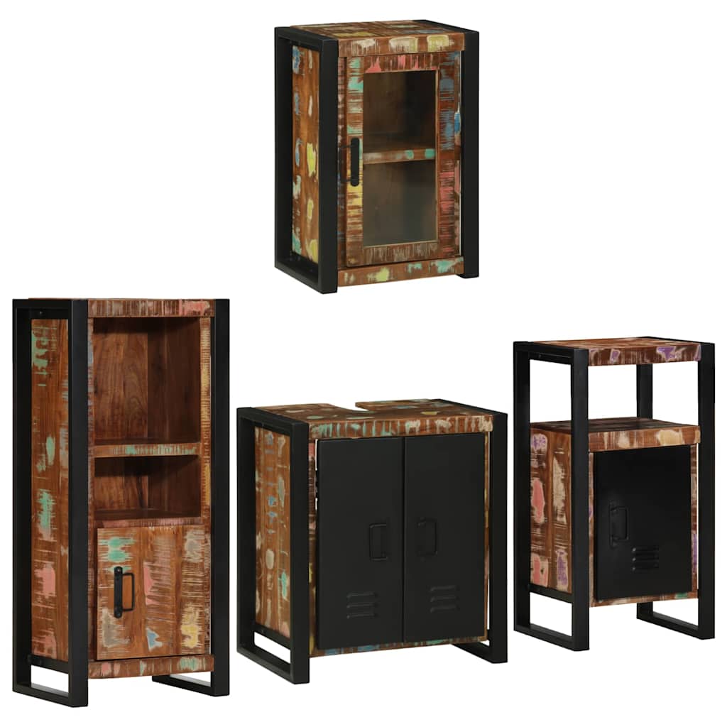 Ensemble de mobilier de salle de bain 4 pièces Multicolore