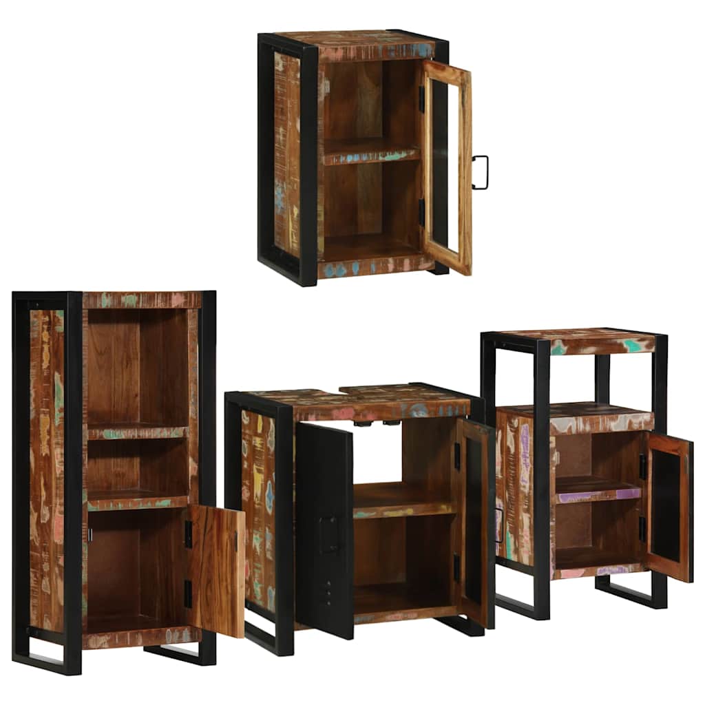Ensemble de mobilier de salle de bain 4 pièces Multicolore