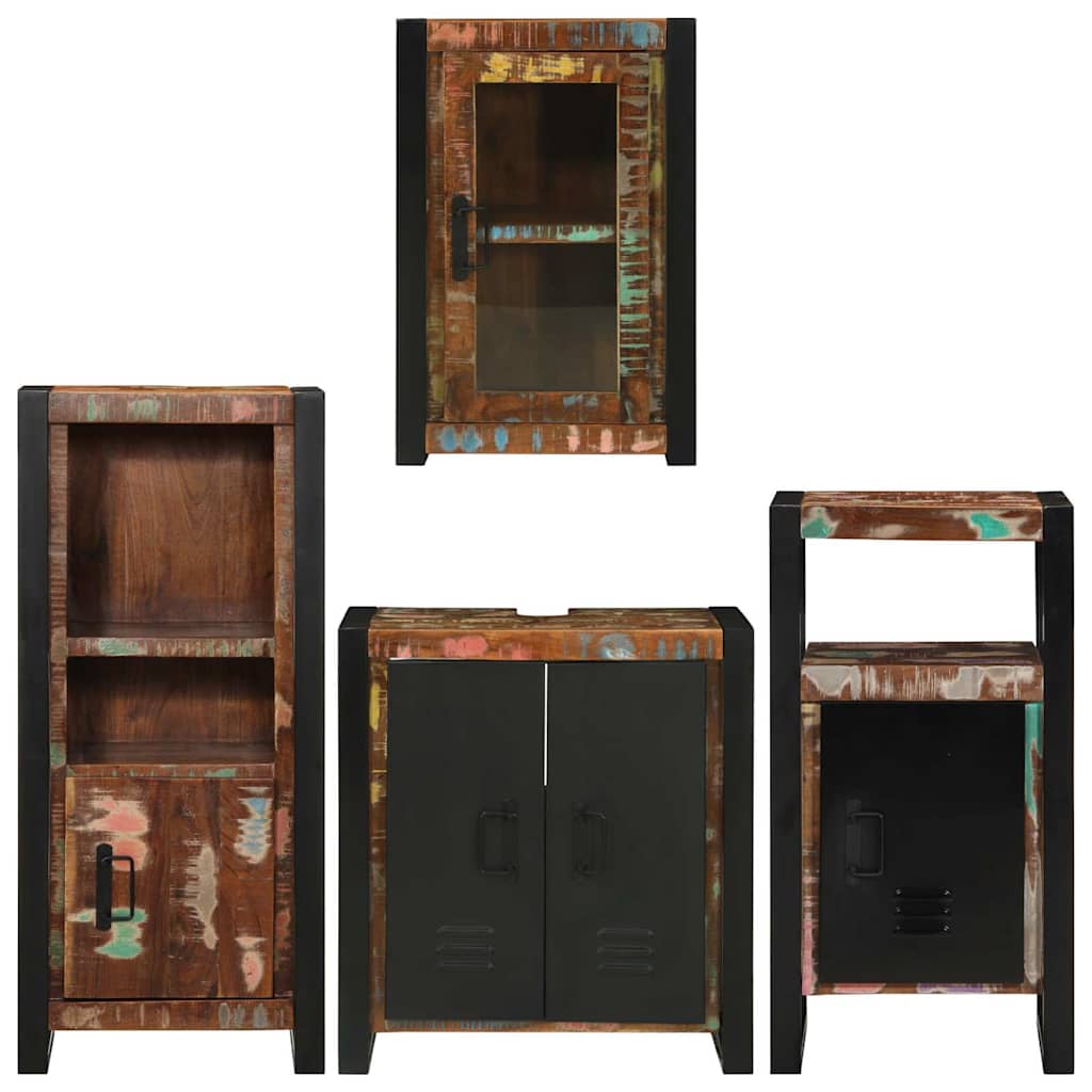 Ensemble de mobilier de salle de bain 4 pièces Multicolore