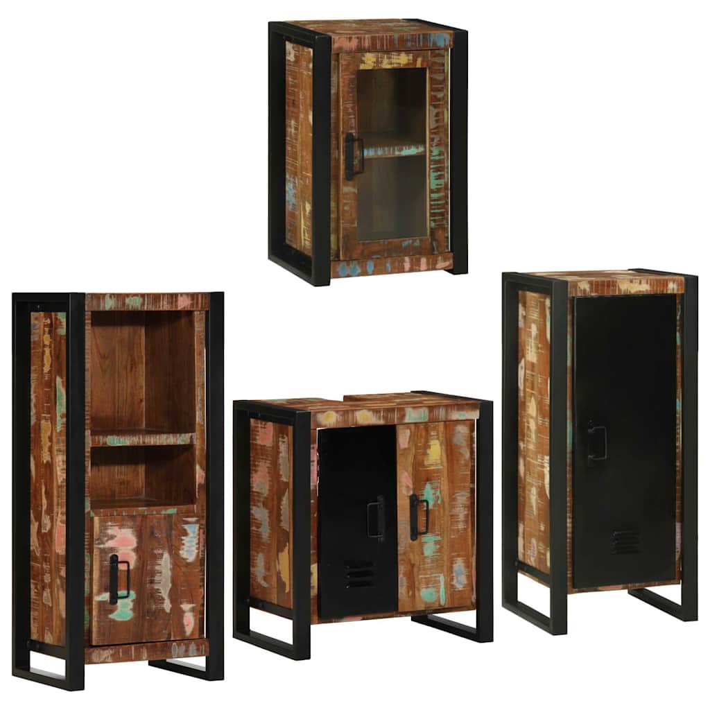 Ensemble de mobilier de salle de bain 4 pièces Multicolore