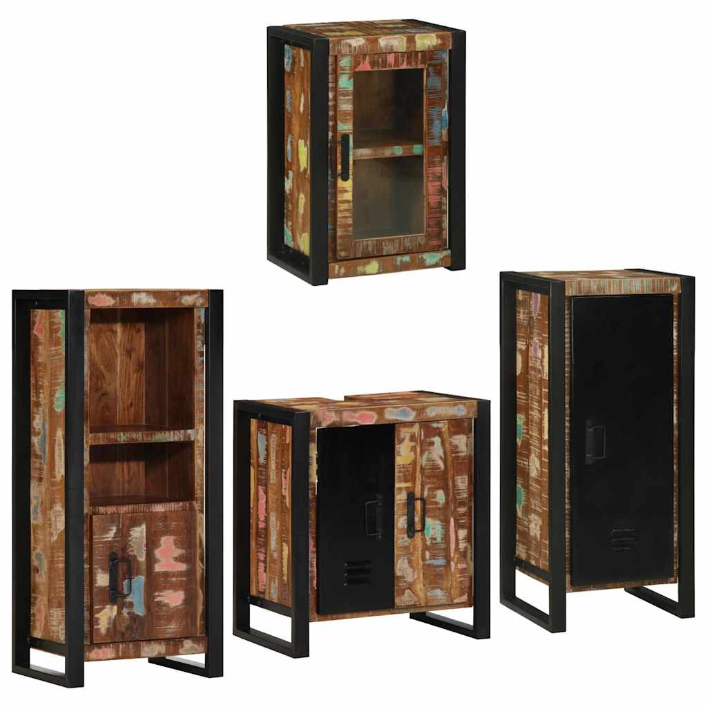 Ensemble de mobilier de salle de bain 4 pièces Multicolore