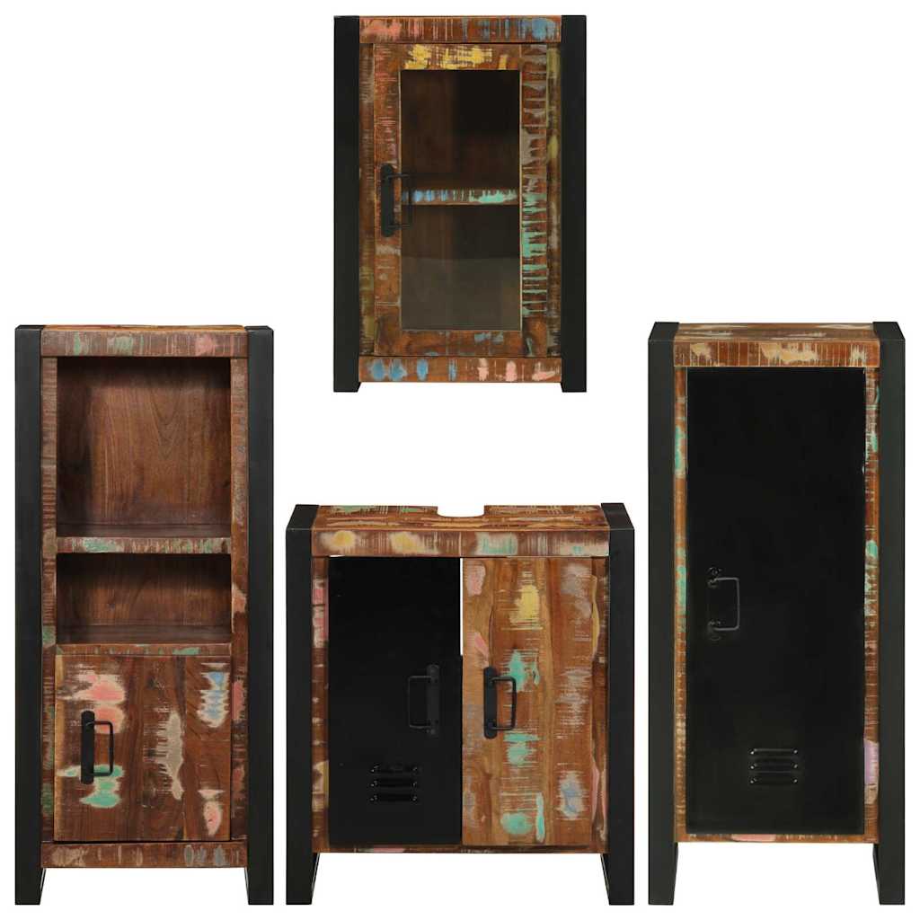 Ensemble de mobilier de salle de bain 4 pièces Multicolore