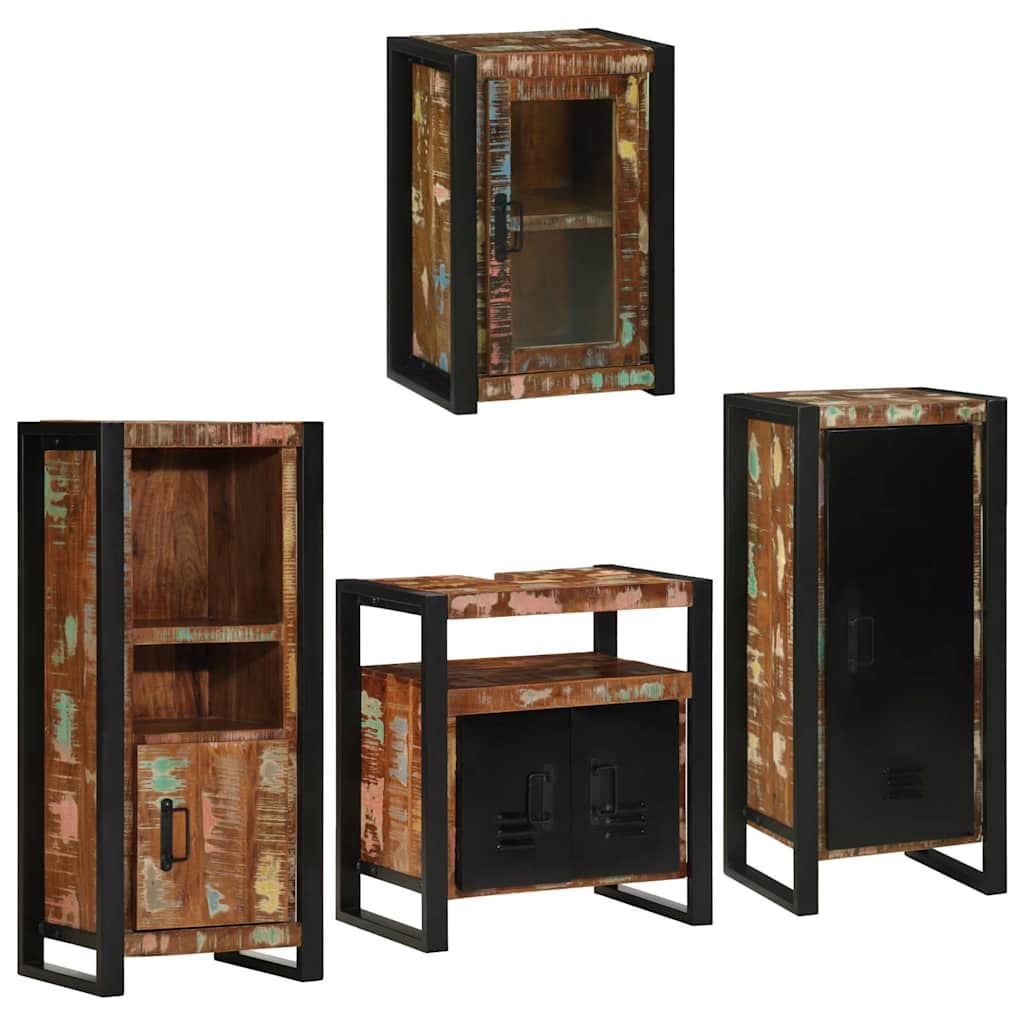 Ensemble de mobilier de salle de bain 4 pièces Multicolore