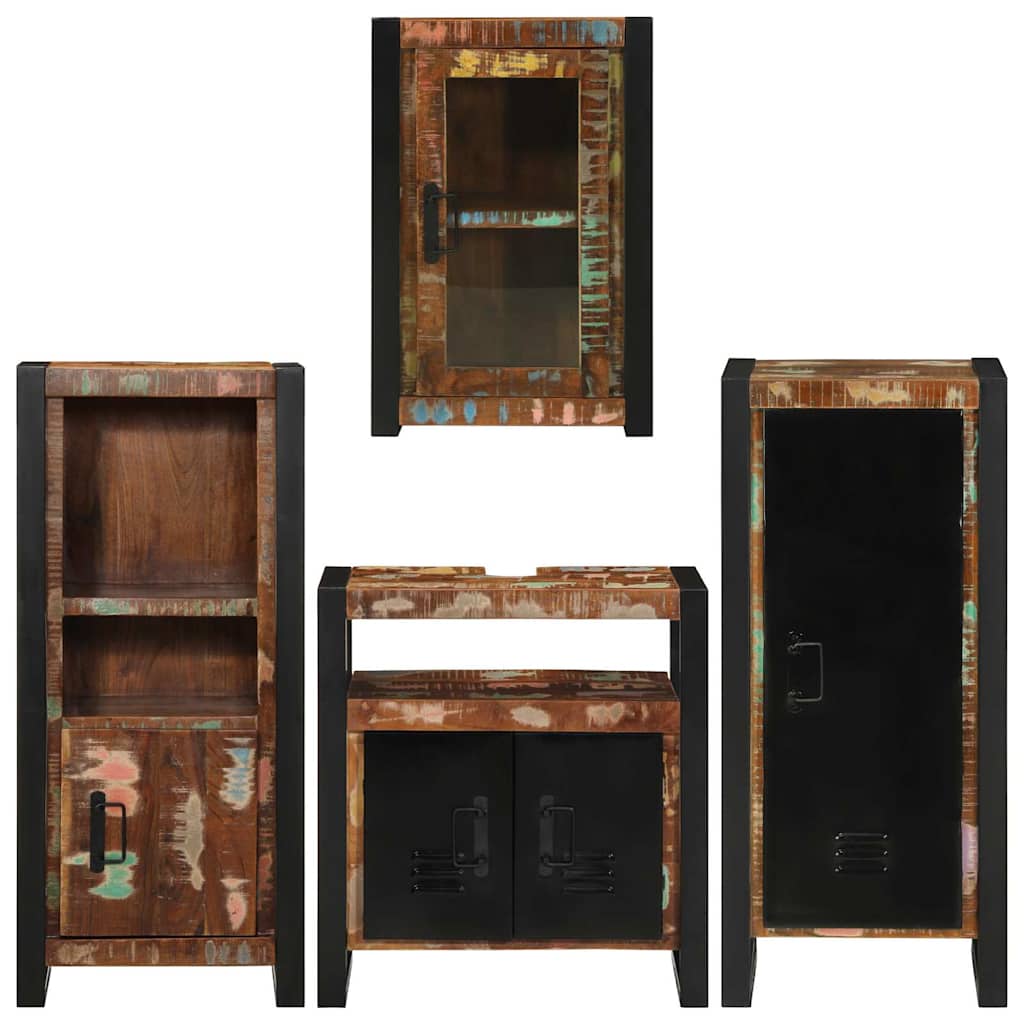 Ensemble de mobilier de salle de bain 4 pièces Multicolore
