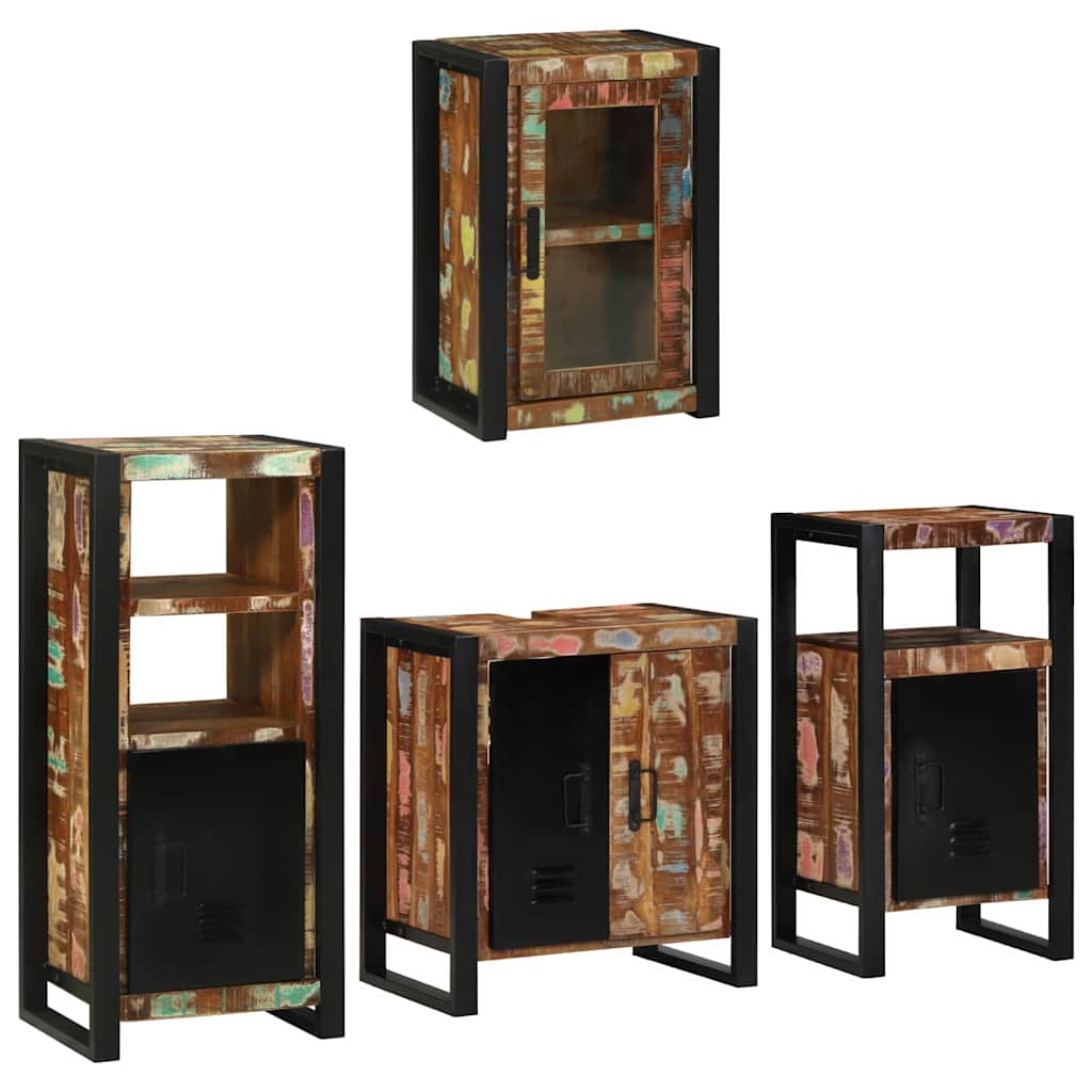 Ensemble de mobilier de salle de bain 4 pièces Multicolore