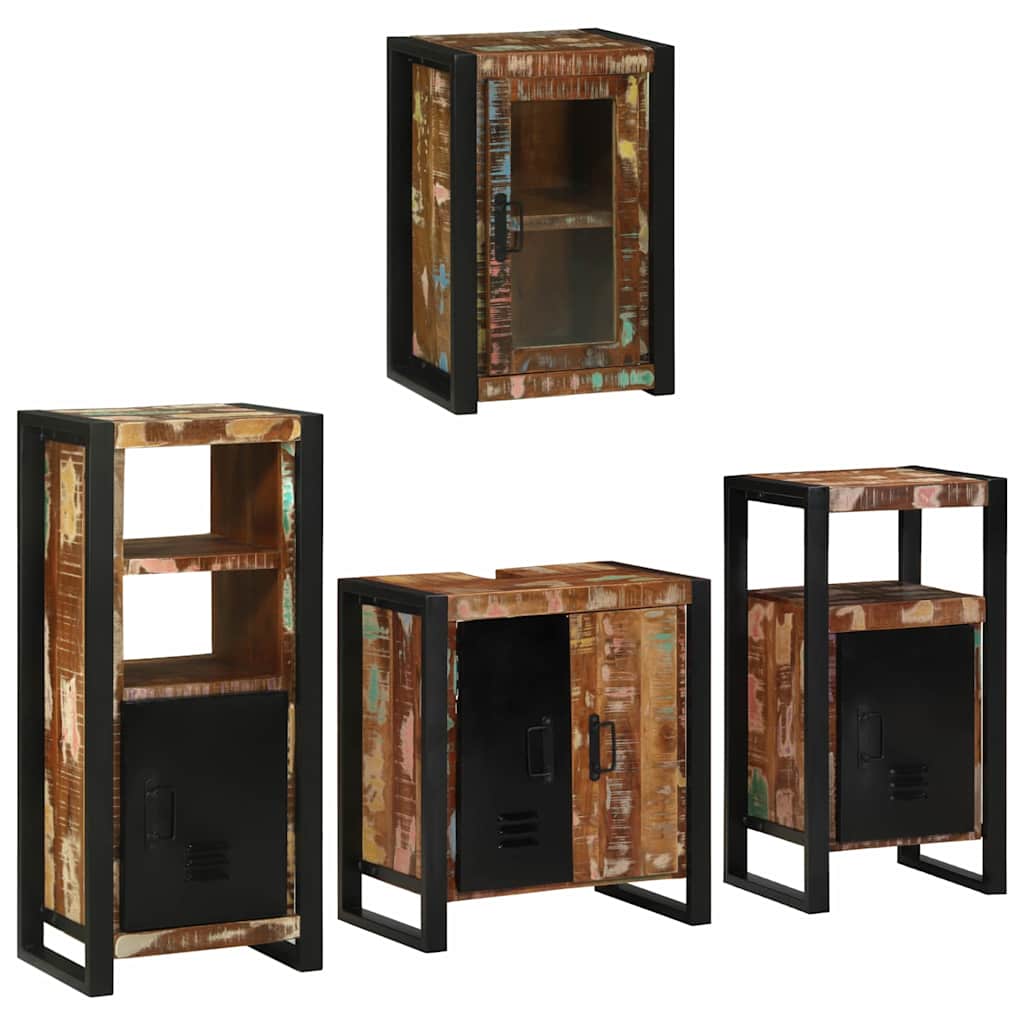 Ensemble de mobilier de salle de bain 4 pièces Multicolore