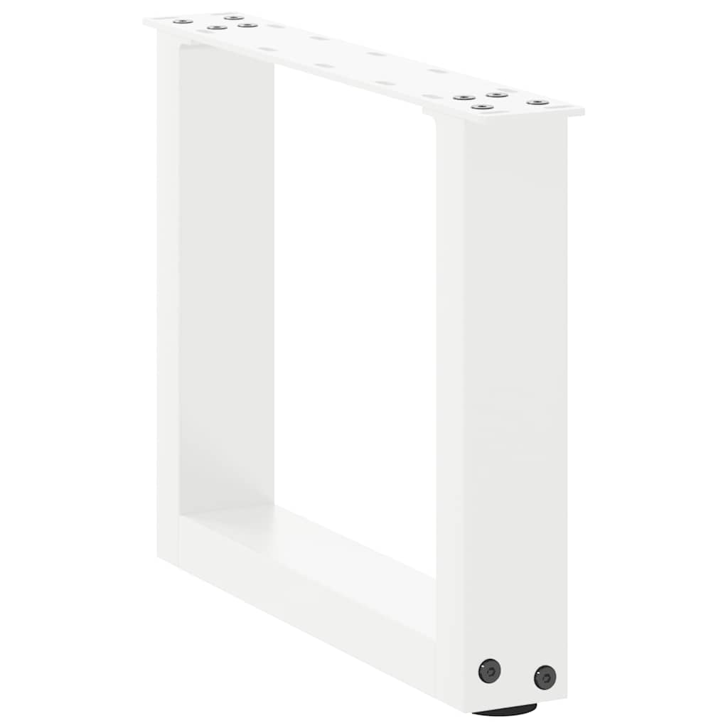Pieds de table basse en U 2 pièces Blanc 30 x (30-31) cm Acier - XIOS