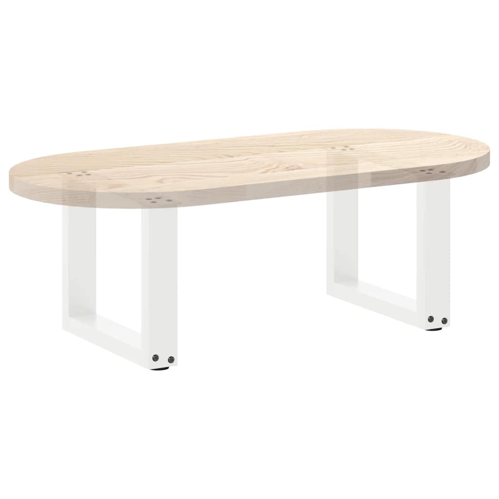 Pieds de table basse en U 2 pièces Blanc 30 x (30-31) cm Acier - XIOS