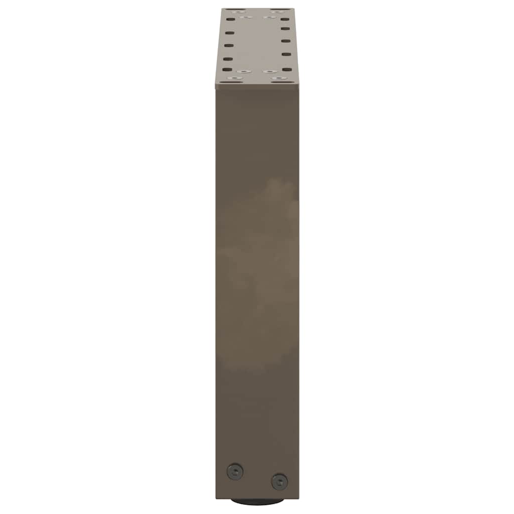Pieds de table basse en U, 2 pièces, acier naturel, 40 x (30-31) cm - XIOS