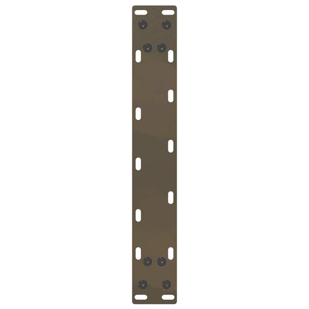 Pieds de table basse en U, 2 pièces, acier naturel, 40 x (30-31) cm - XIOS