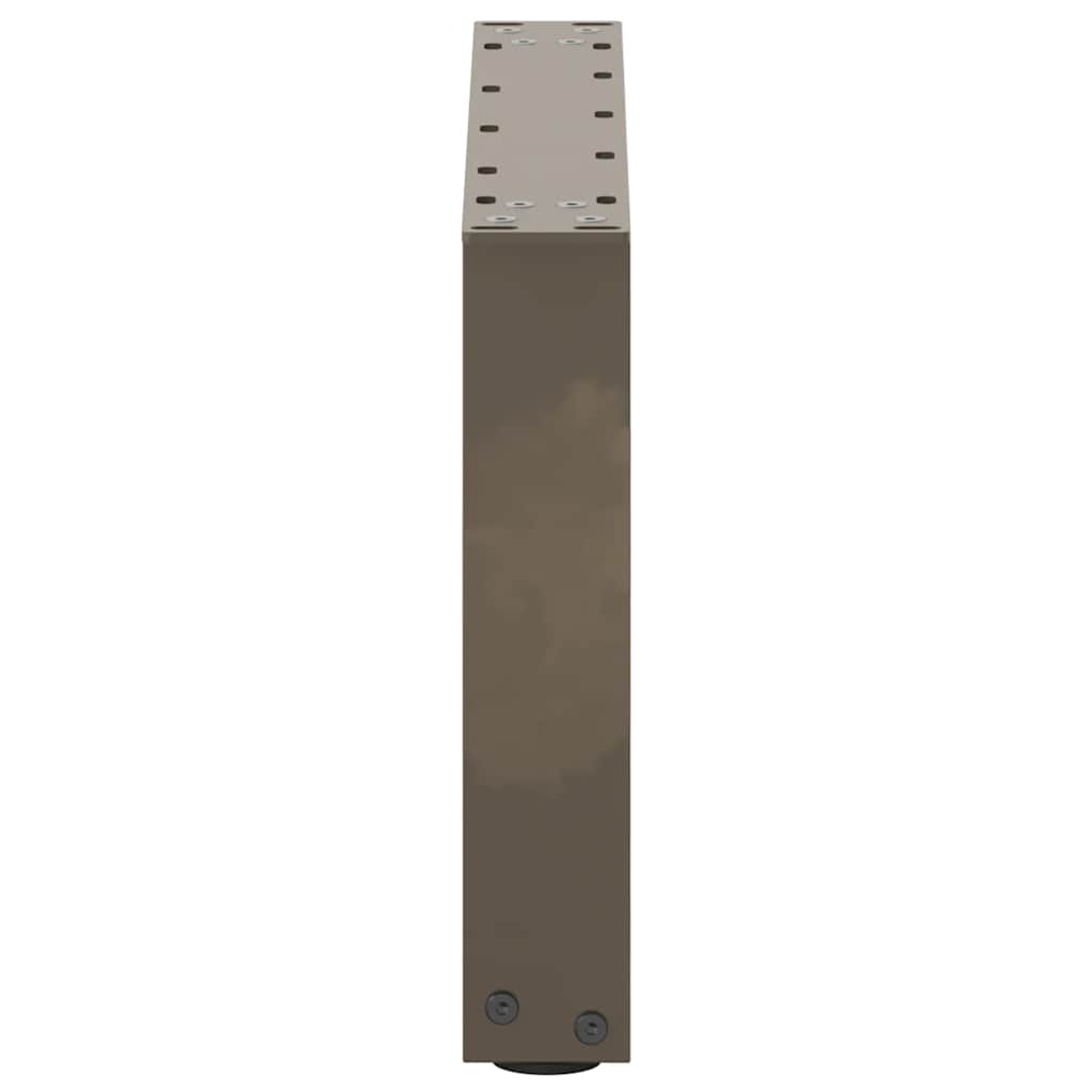Pieds de table basse en U, 2 pièces, acier naturel, 50 x (30-31) cm - XIOS