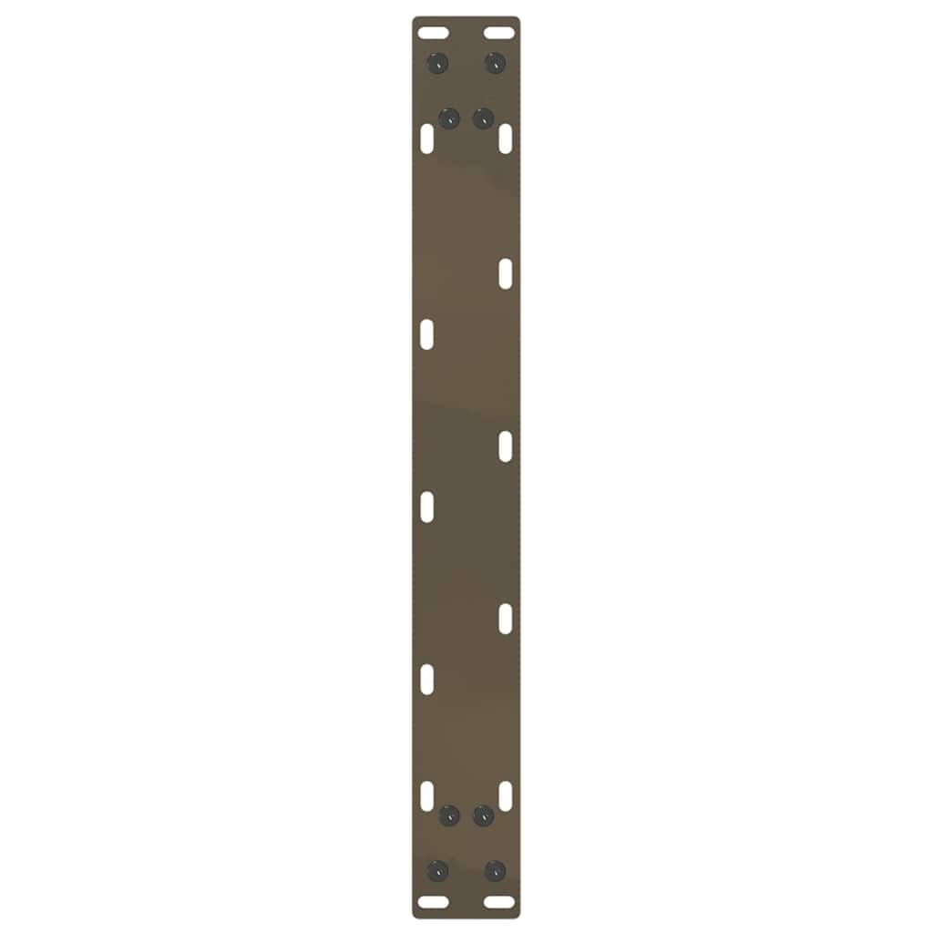 Pieds de table basse en U, 2 pièces, acier naturel, 50 x (30-31) cm - XIOS