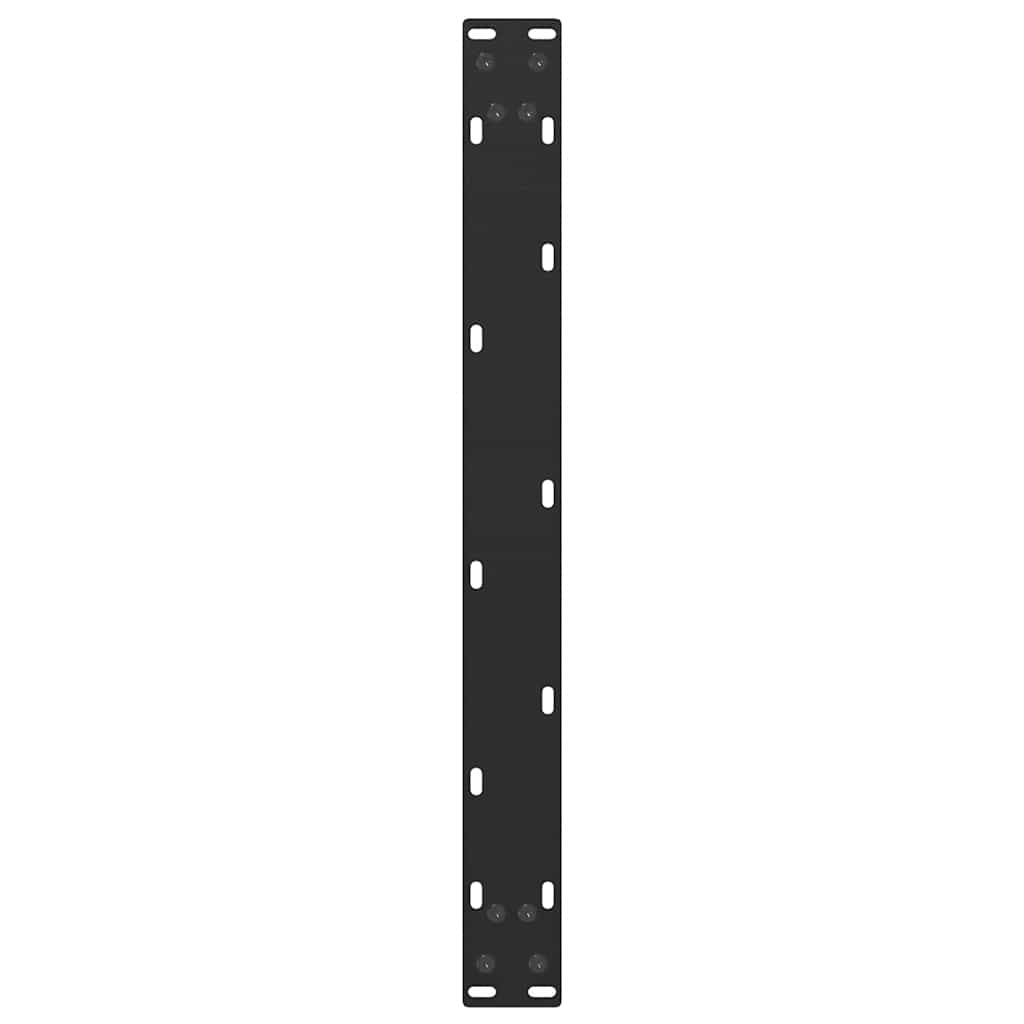 Pieds de table basse en U, 2 pièces, noir, 60 x (30-31) cm, acier - XIOS