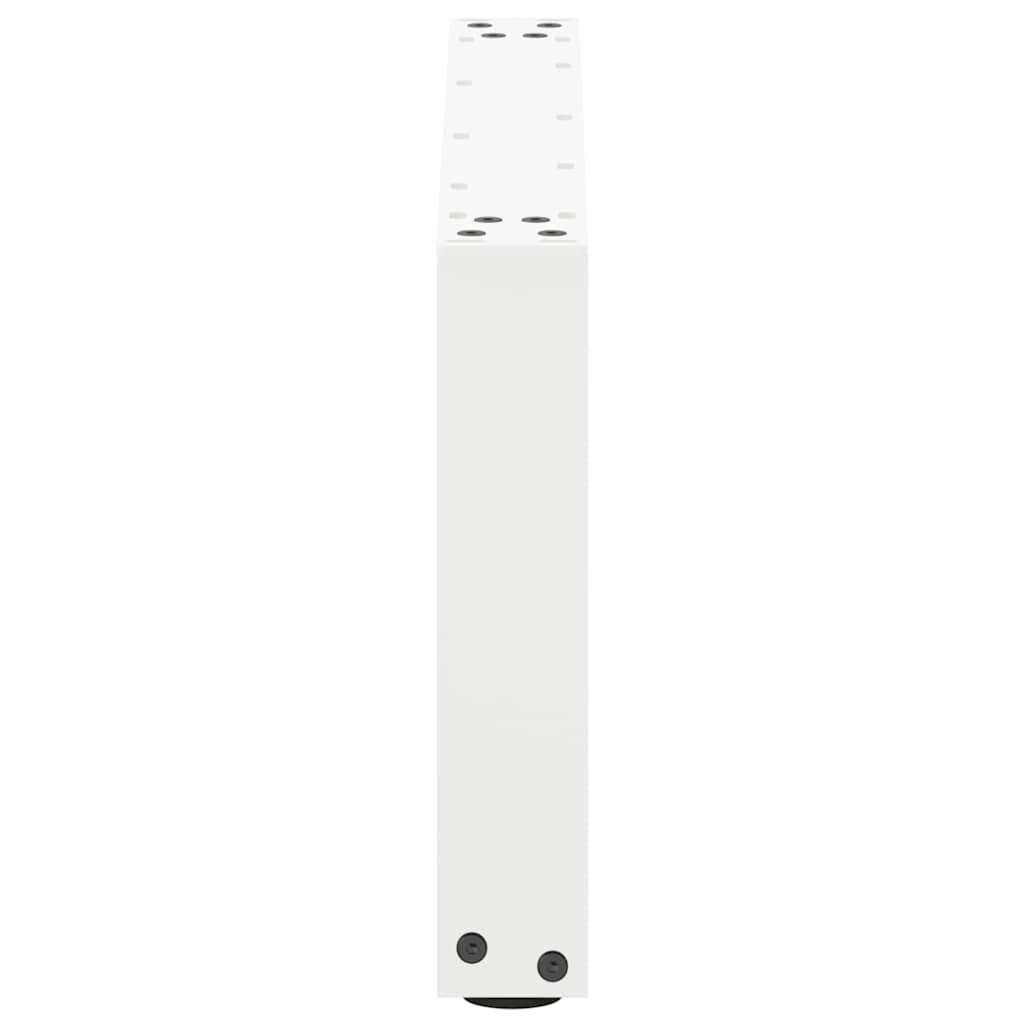 Pieds de table basse en U 2 pièces Blanc 60 x (30-31) cm Acier - XIOS