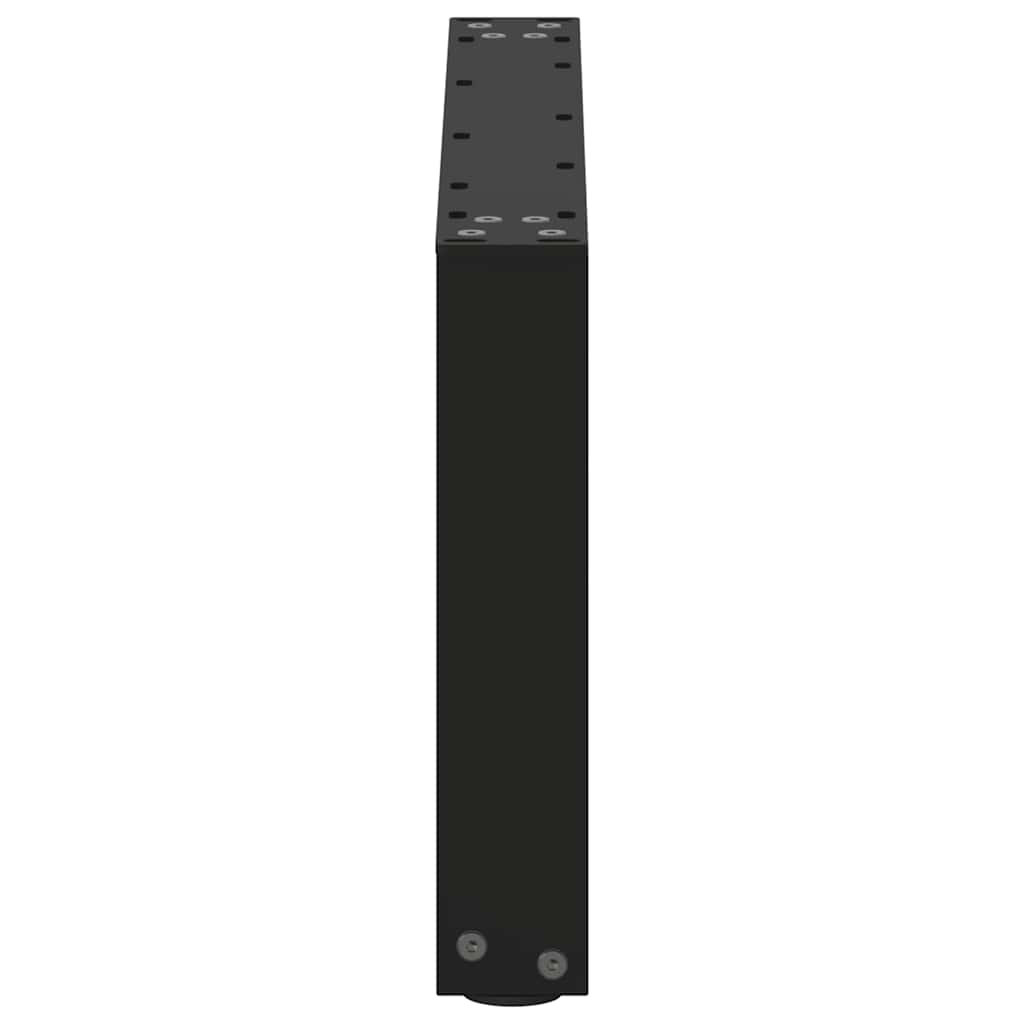 Pieds de table basse en U, 2 pièces, noir, 70 x (30-31) cm, acier - XIOS