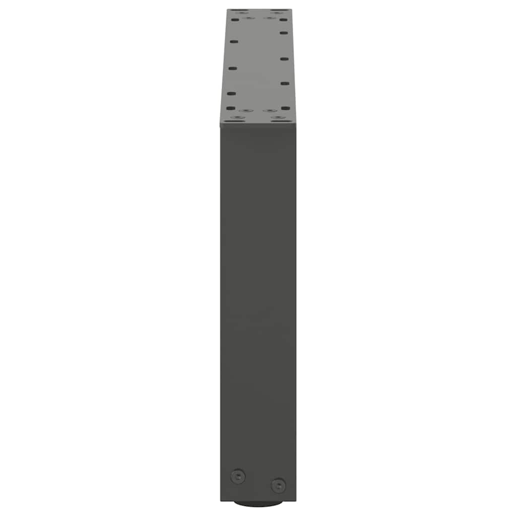 Pieds de table basse en U 2 pièces Anthracite 70 x (30-31) cm Acier - XIOS