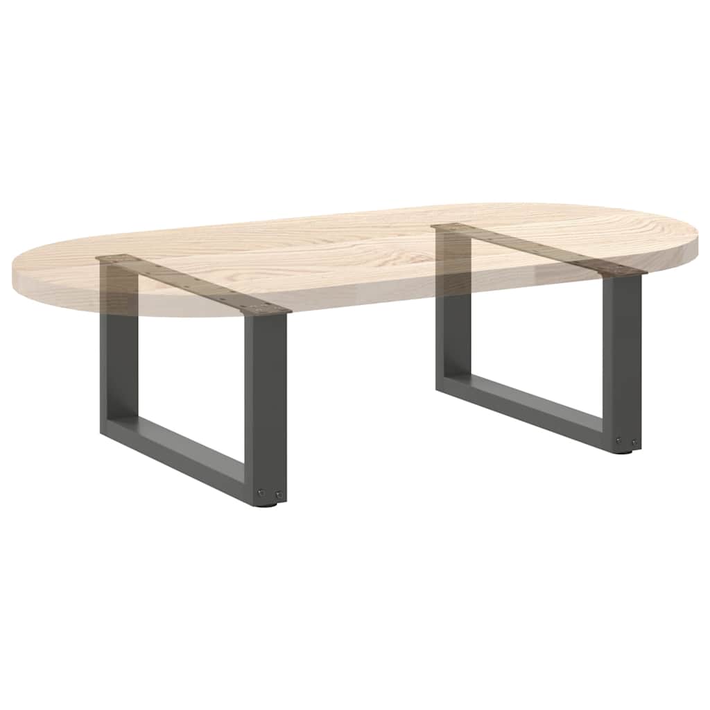 Pieds de table basse en U 2 pièces Anthracite 70 x (30-31) cm Acier - XIOS