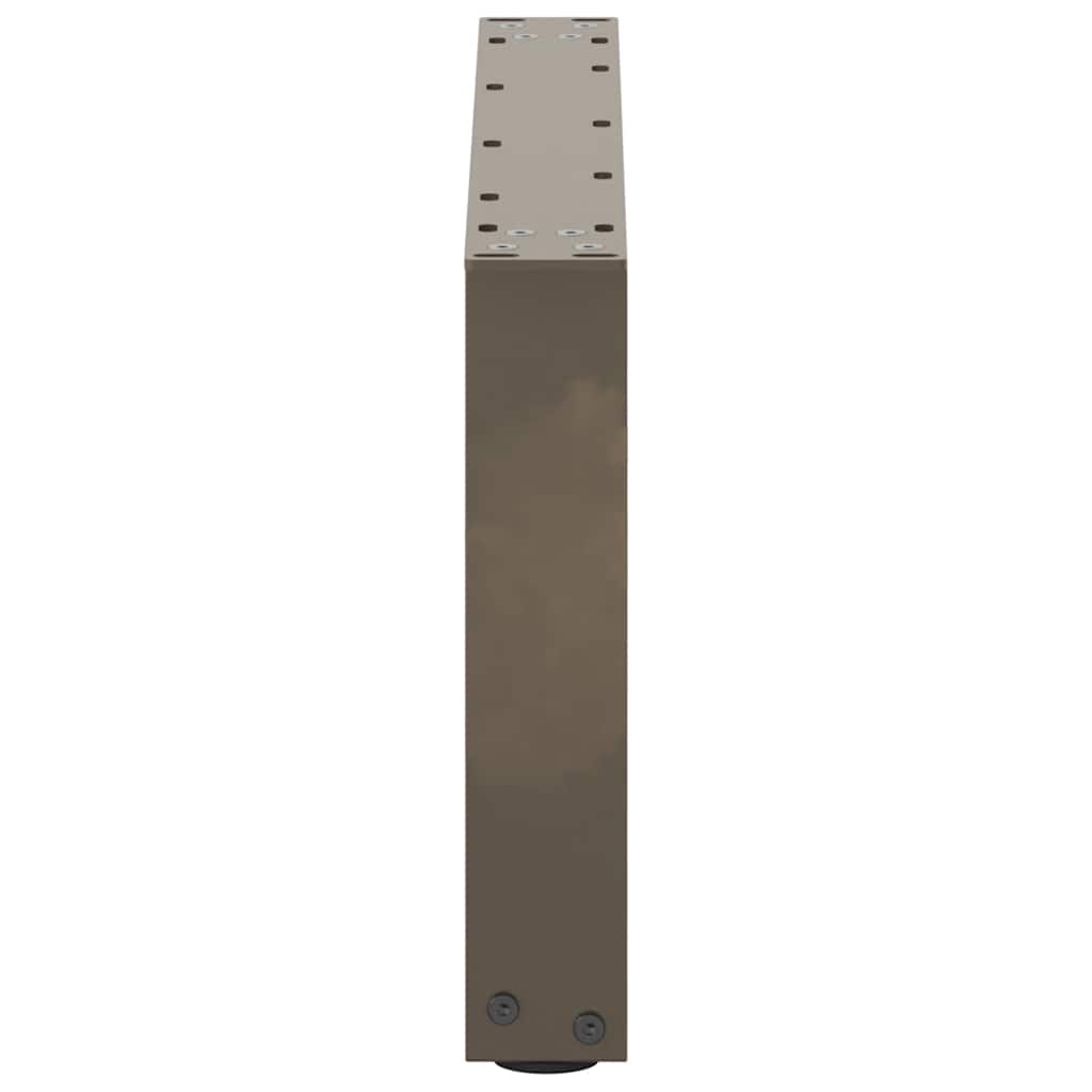 Pieds de table basse en U, 2 pièces, acier naturel, 70 x (30-31) cm - XIOS