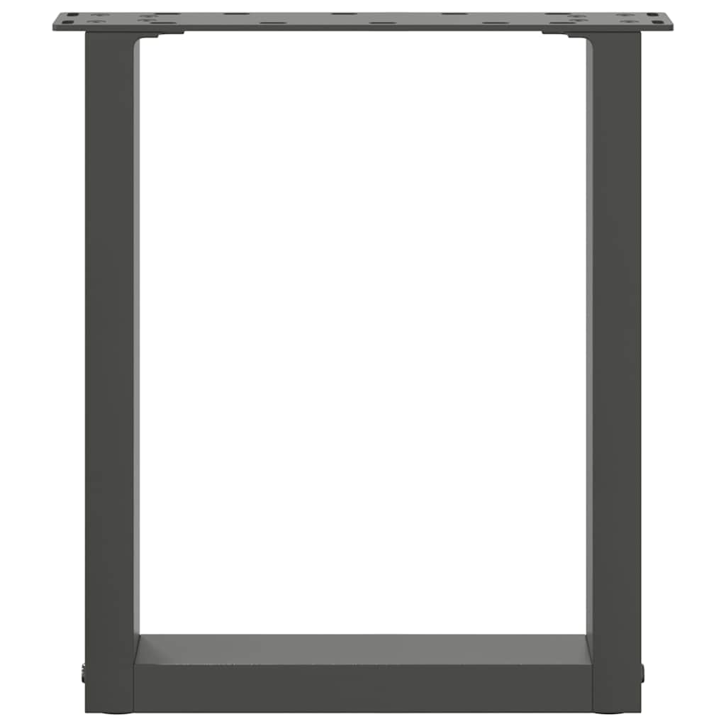 Pieds de table basse en U 2 pièces Anthracite 28 x (42-43) cm Acier - XIOS