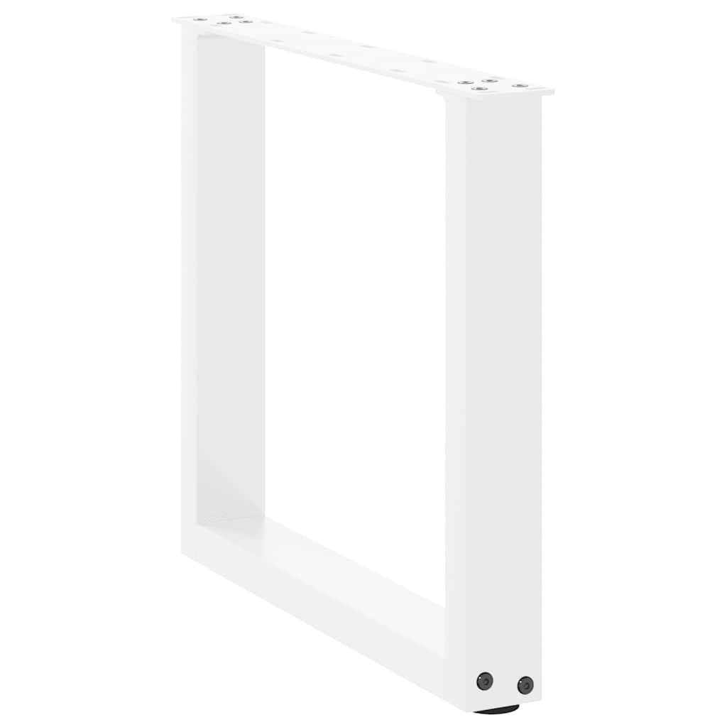 Pieds de table basse en U, 2 pièces, blanc, 50 x (42-43) cm, acier - XIOS