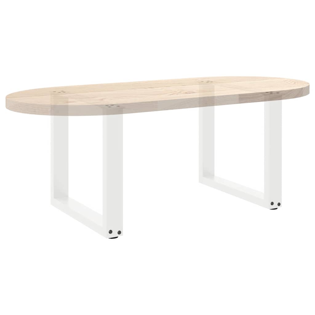 Pieds de table basse en U, 2 pièces, blanc, 50 x (42-43) cm, acier - XIOS