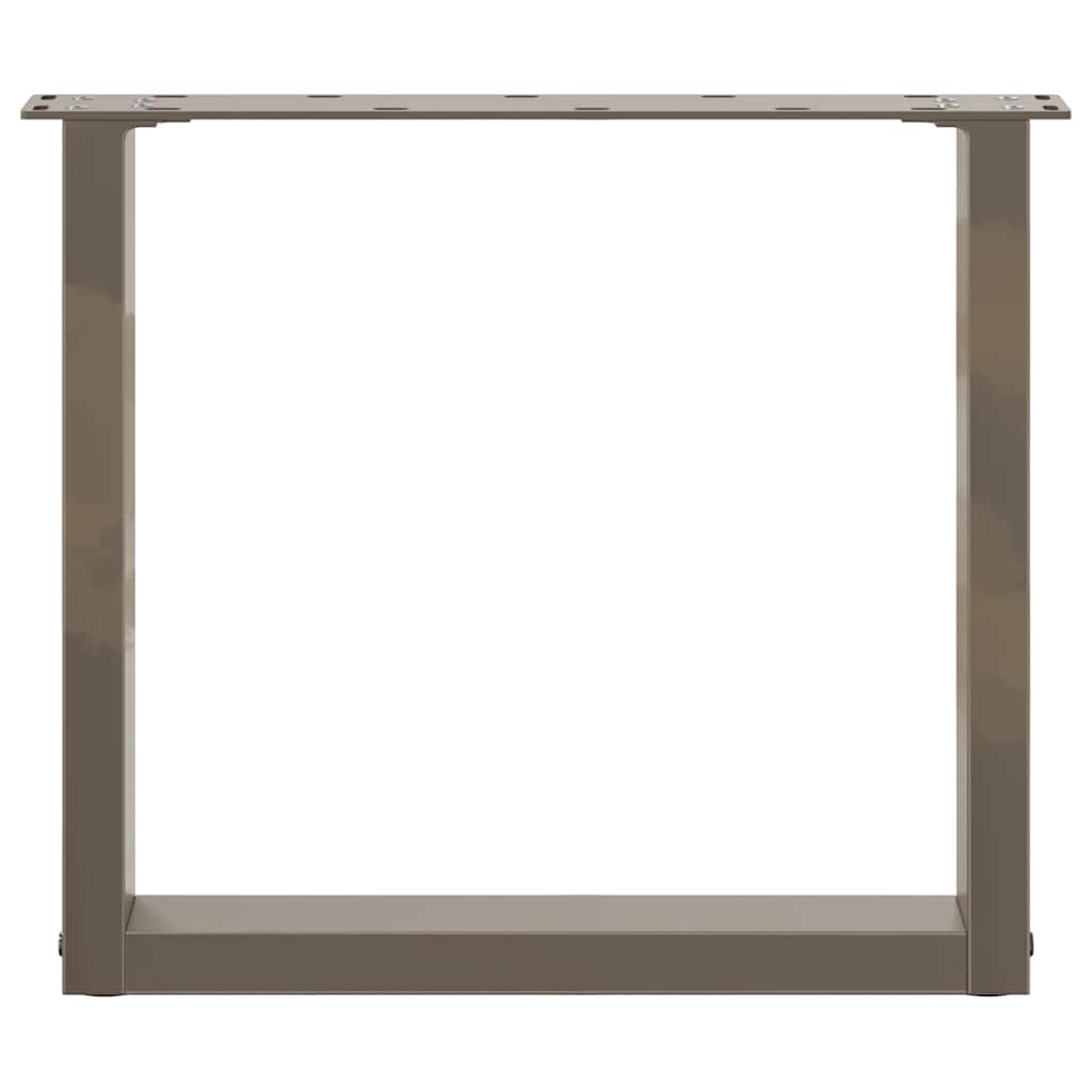 Pieds de table basse en U, 2 pièces, acier naturel, 50 x (42-43) cm - XIOS