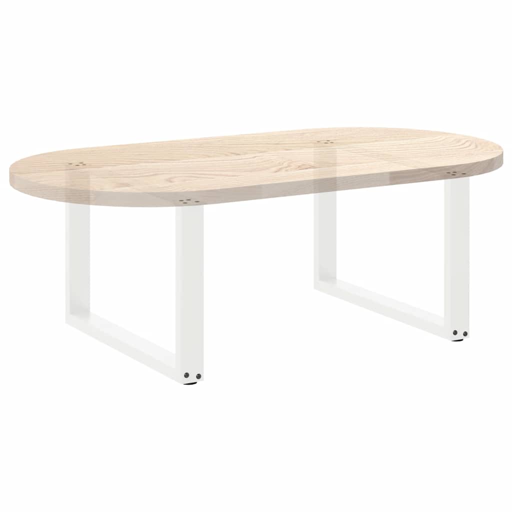 Pieds de table basse en U, 2 pièces, blanc, 70 x (42-43) cm, acier - XIOS