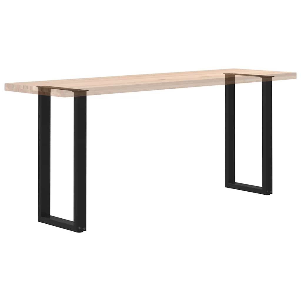 Pieds de table console en U, 2 pièces, noir, 28 x (72-73) cm, acier - XIOS