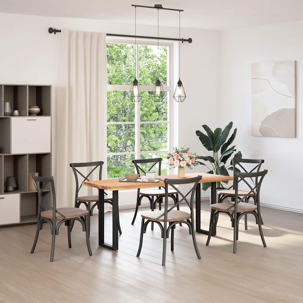 Pieds de table console en U, 2 pièces, noir, 38 x (72-73) cm, acier - XIOS