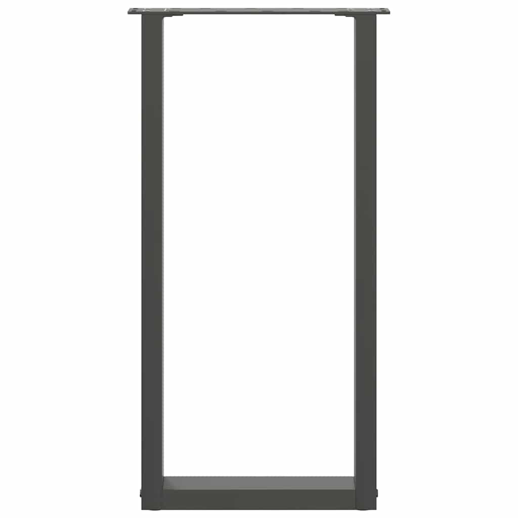 Pieds de table console en U, 2 pièces, anthracite, 38 x (72-73) cm, acier - XIOS