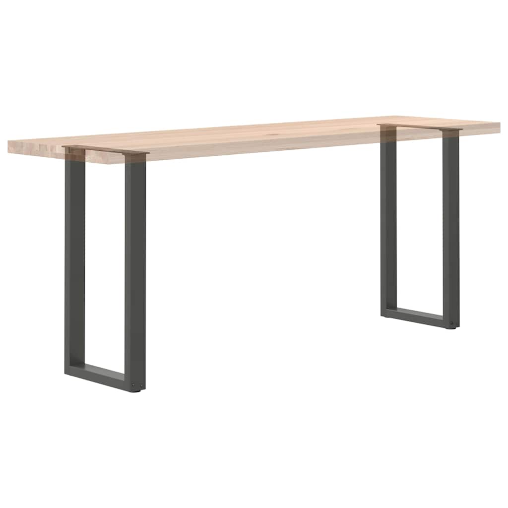 Pieds de table console en U, 2 pièces, anthracite, 38 x (72-73) cm, acier - XIOS