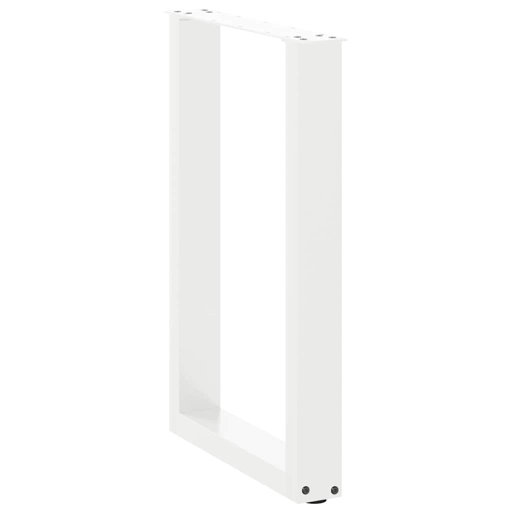 Pieds de table à manger en U, 2 pièces, blanc, 50 x (72-73) cm, acier - XIOS