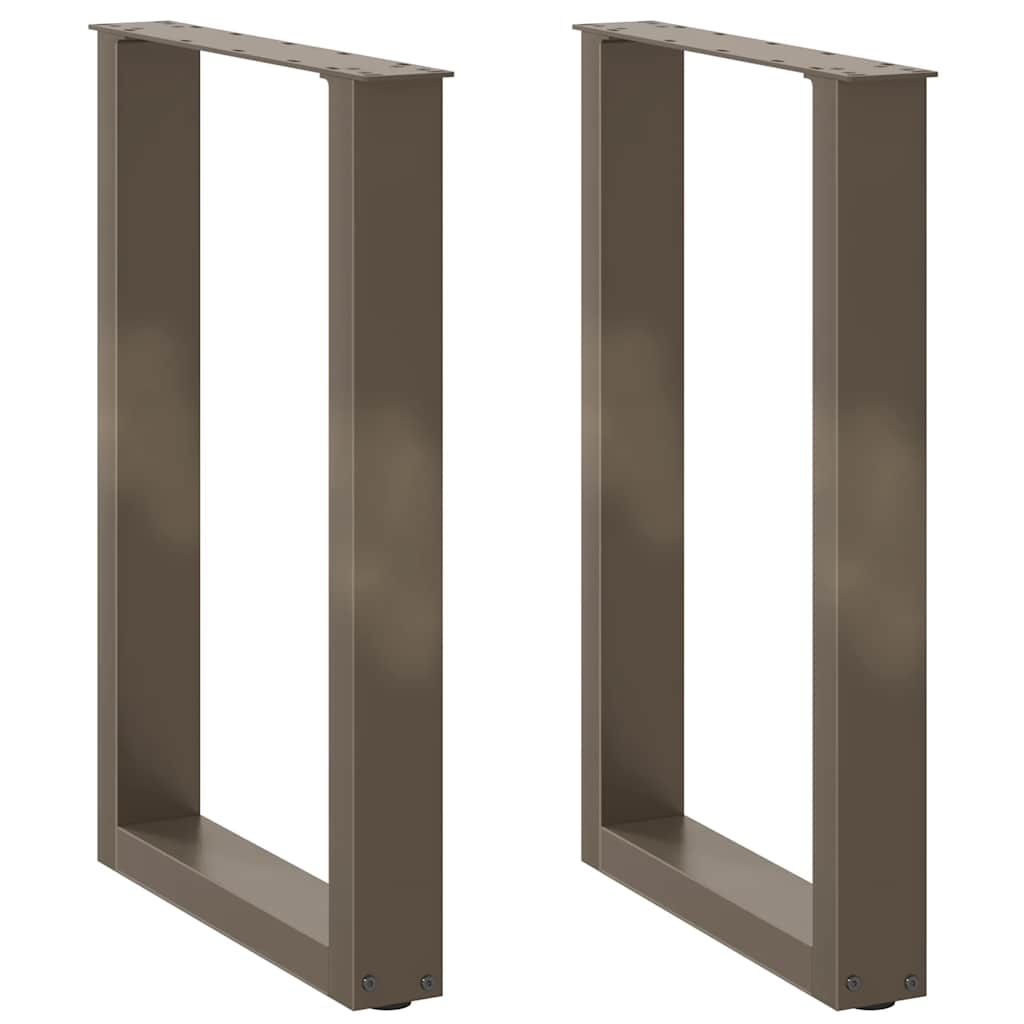 Pieds de table à manger en U 2 pièces Acier naturel 50 x (72-73) cm Acier - XIOS